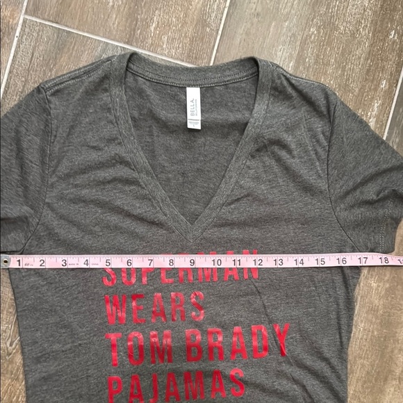 Bella Canvas Gray Fitted Short Sleeve Tom Brady T-Shirt - Picture 4 of 5